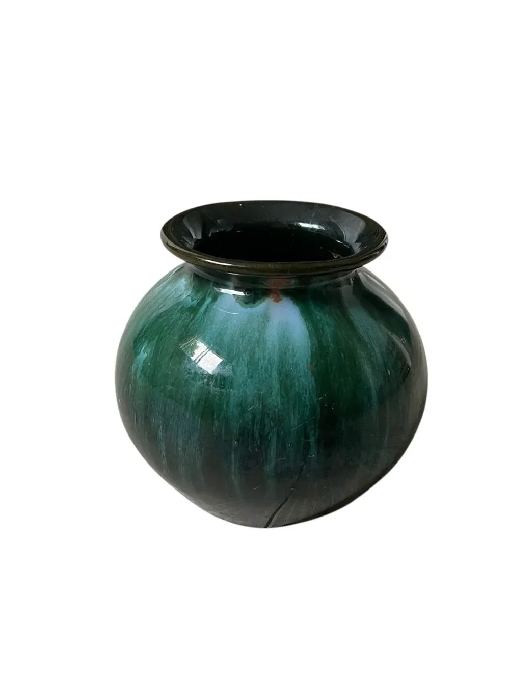 BLUE MOUNTAIN POTTERY Vintage Handmade Ceramic Vase Te Black